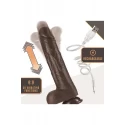 DR. SKIN SILICONE DR. MURPHY 8 INCH THRUSTING DILDO CHOCOLATE