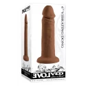 EVOLVED 6INCH VIBRATING DONG, DARK FLESH