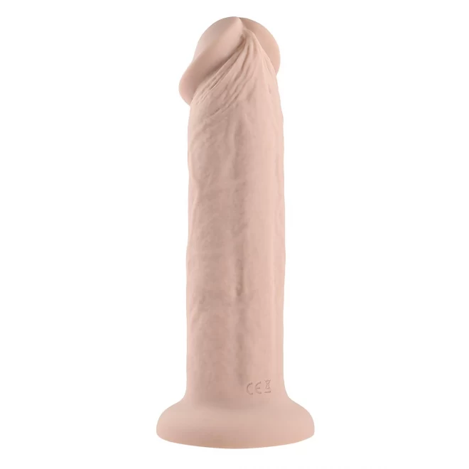 EVOLVED 7INCH GIRTHY VIBRATING DONG, LIGHT FLESH