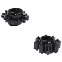 Passion Labs Black Striated Penis Ring