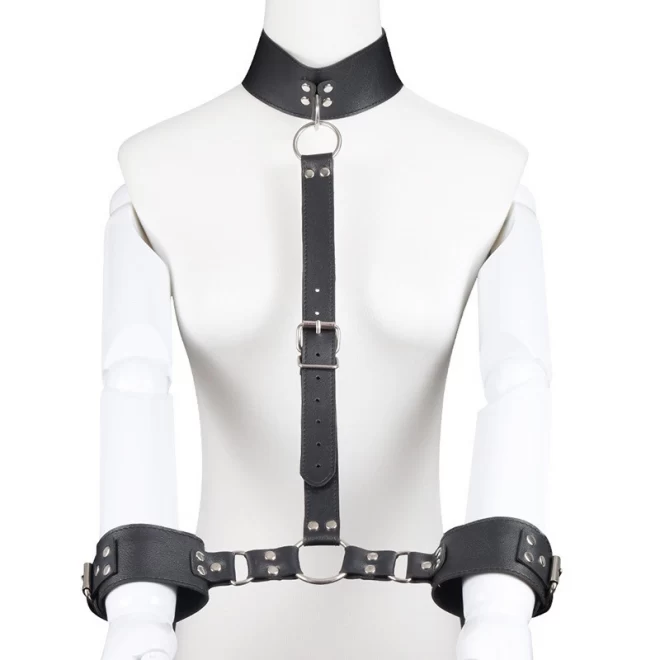 Guilty Toys Black Adjustable Handcuffs and Neck Re