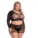 LEAF IT TO ME SHORT SET GREEN, PLUS SIZE