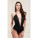 SEXY SATIN TEDDY GREEN, M/L