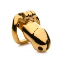 Midas locking chastity cage - 18k gold-plated