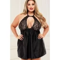 SEXY LACE BABYDOLL SET BLACK, Q