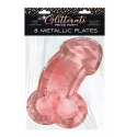 Glitterati penis rose gold plates, 8