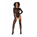 Bodystocking z rękawiczkami Teddy With Finger Gloves Diamond