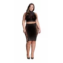 Kala xxxvii - two piece with turtleneck, crop top and skirt - plus size