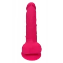 REAL LOVE DILDO WITH BALLS 7INCH FUCHSIA