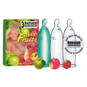 Kolorowe prezerwatywy zapachowe Secura Sexy Fruits 3 szt.