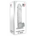 ADAM ET EVE CRYSTAL CLEAR 8 INCH DILDO