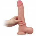 9.5'' Sliding Skin Dual Layer Dong - Whole Testicle