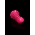 Slim dildo suction cup - gitd - 7'' / 18 cm - neon pink