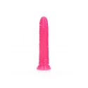 Slim dildo suction cup - gitd - 9'' / 22,5 cm