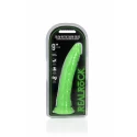 Slim dildo suction cup - gitd - 9'' / 22,5 cm