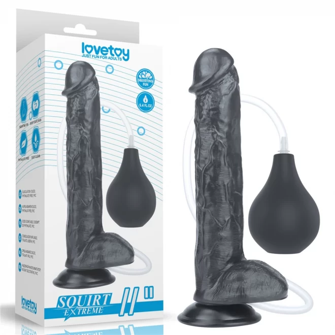 Dildo z przyssawką i z funkcją wytrysku 11"