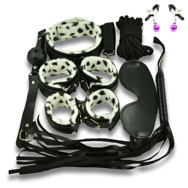 BDSM Set Crazy Moments 8 Pieces Black/White Guilty