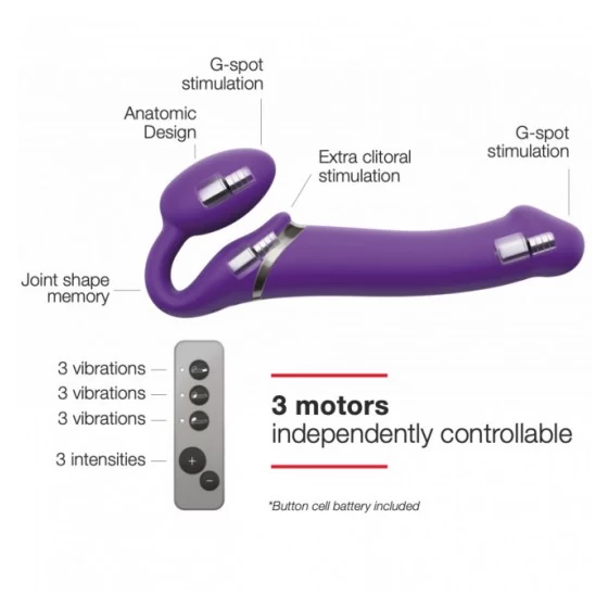 Strap-on z wibracją XL