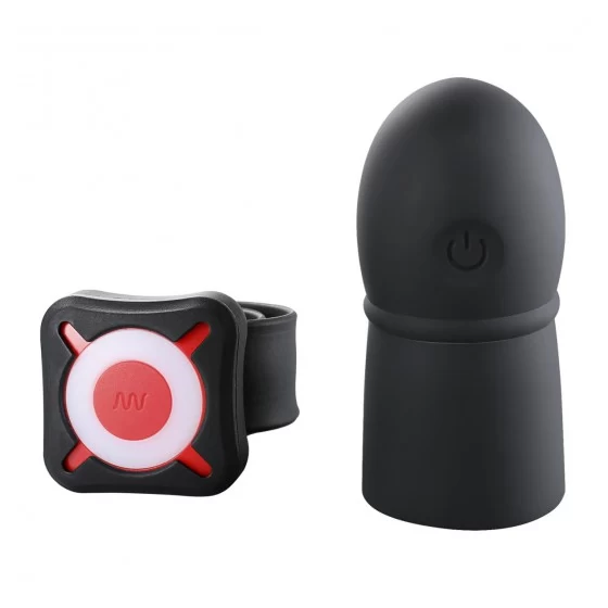 Super Striker Penis Sleeve with Vibrations - Black