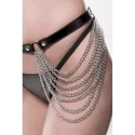 Grey velvet 4-teiliges harness set
