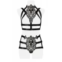 2-częściowy komplet Grey Velvet 2-Teiliges Harness Set