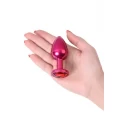 Red anal plug TOYFA Metal with red gem