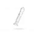 Dildo, transparent, glass, 16 cm