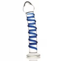 Dildo, transparent, glass, 16,4 cm