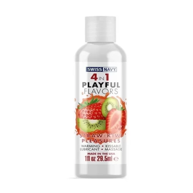 Swiss navy 4 in 1 straw-kiwi pleasures 1 oz/30 ml