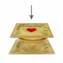 Złote prezerwatywy o zapachu wanilii Masculan Gold 10szt.
