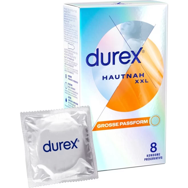 Ultracienkie prezerwatywy Durex Hautnah XXL 8szt.