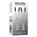 SELOPA BEADED NIPPLE CLAMPS SILVER