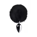 Silver anal plug TOYFA Metal with faux fur
