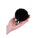 Silver anal plug TOYFA Metal with faux fur