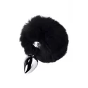Silver anal plug TOYFA Metal with faux fur