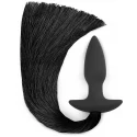 Anal Plug with Pony Tail Black