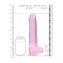 Realistyczne dildo RealRock Crystal Clear