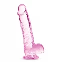 NATURALLY YOURS  6" CRYSTALLINE DILDO ROSE