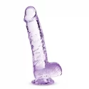 NATURALLY YOURS  6" CRYSTALLINE DILDO ROSE