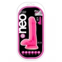NEO ELITE 6INCH COCK W. BALLS NEON PINK