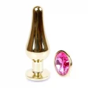 Plug-Jawellery Gold BUTT PLUG- Purple