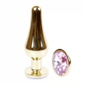Plug-Jawellery Gold BUTT PLUG- Purple