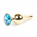 Plug-Jawellery Gold BUTT PLUG- Purple