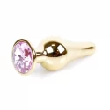 Plug-Jawellery Gold BUTT PLUG- Purple