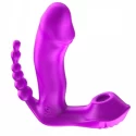 Potrójny stymulator Boss Series Silicone Panty Vibrator