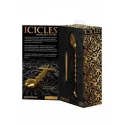 Wibrujący szklany korek analny Icicles G07 Gold Edition