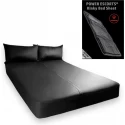 Power Escorts - BR190 - Kinky Bed Sheet Black - 160 x 227 CM