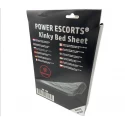 Power Escorts - BR190 - Kinky Bed Sheet Black - 160 x 227 CM