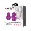 Pretty Love Vibrating Nipple Suckers Purple