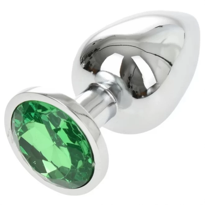 Anal Plug Metallic Large Silver/Green Passion Labs